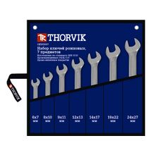 Набор ключей рожковых 6-27 мм, 7 предметов, OEWS007, Thorvik