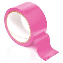 Розовая самоклеющаяся лента для связывания Pleasure Tape - 10,6 м. Розовый