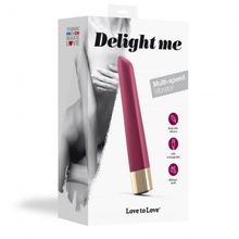 Сливовый мини-вибромассажер Delight Me - 12 см. (238265)