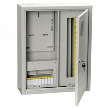 Распределительный шкаф ЩУРн, 30 мод., IP31, навесной, сталь, серая дверь, с клеммами |  код. MKM35-N-30 1-1-31-ZO |  IEK