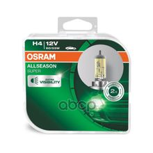 Комплект Ламп H4 12v 60 55w P43t Allseason +30% Больше Света, 3000к 2шт.(1к-Т) Osram арт. 64193ALSHCB