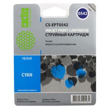 Картридж струйный Cactus CS-EPT0542 голубой для Epson Stylus Photo R800 R1800 (16.2мл)