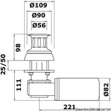 Osculati Italwinch Paros Lux capstan winch 500 W 12 V, 02.411.11