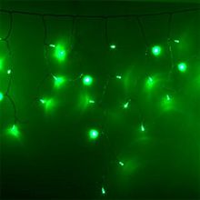 Neon-Night 255-054 Уличная светодиодная Бахрома Айсикл, 2.4x0.6 м, зеленый, пост свечение, провод прозрачный