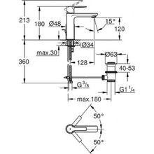 Смеситель Grohe Lineare New для раковины, 32114001