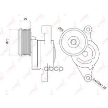 Натяжитель Ремня Навесного Оборудования Mazda 2(Dy) 1.4-1.6 03>   3(Bk) 1.4-1.6 03-09 LYNXauto арт. PT3025