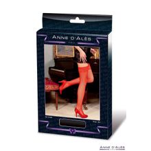 Anne d Ales Ажурные чулки Camilla на силиконовой резинке (1 размер   красный)