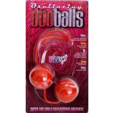 Seven Creations Красно-белые вагинальные шарики  со смещенным центром тяжести Duoballs