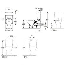 Чаша унитаза Villeroy & Boch ONovo 5661 R0 01