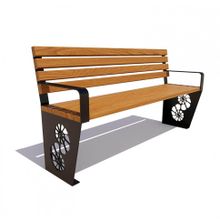 Скамейка садовая «РАКУШКА» (3,0 м)