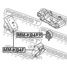 Подушка Двигателя Мт | Зад Прав Лев | Mitsubishi Pajero Montero Sport Kh0# 2008.07-2013.01 [Eur Mmth] Febest арт. MMKB4RR