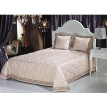 Жаккардовое серебристое покрывало 240х260 см наволочки 50*70 см Asabella 591-2B