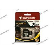 Флеш накопитель Micro SDHC Card 32Гб Transcend Class 10 с адаптером SD