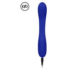 Синий двухсторонний вибратор Flex - 21,5 см. Синий