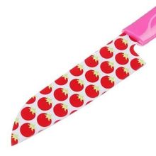 Нож с антиналипающим покрытием в чехле, 10см, 3 цвета