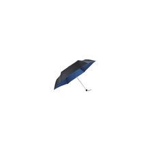 Черный с синим зонт складной механический