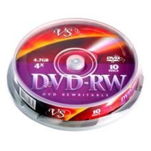 Диск DVD-RW VS 4,7 Gb 4x, Cake Box, 10шт (VSDVDRWCB1001)