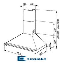 Каминная вытяжка Smeg KD120HXE