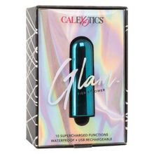 California Exotic Novelties Бирюзовая перезаряжаемая вибропуля Glam