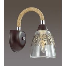 Бра декоративное TEONA кофе стекло метал.декор канатн.веревка E14 1*60W 220V арт.3252 1W