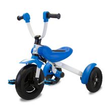 Складной детский трехколесный велосипед Zycom Ztrike бело-синий