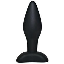 Чёрный анальный стимулятор Silicone Butt Plug Small - 9 см. Черный