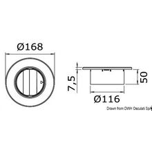Osculati Air grid ABS white 163 mm + neck, 53.301.77