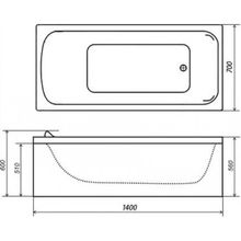 Акриловая ванна Triton Стандарт 140x70