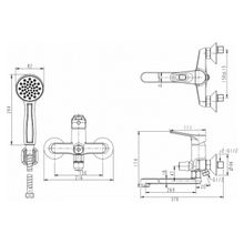 Смеситель для ванны Bravat Eco-D F693158C-LB