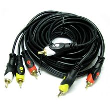 Кабель аудио видео 3 RCA plug - 3 RCA plug, 5 м, Amadeus АМ-5245 PRO