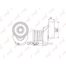 Ролик Натяжной Приводного Ремня Skoda Fabia Octavia Praktik Superb Yeti 1.4tsi 1.6tsi 1.6 04-   Vw Golf V  Passat Tiguan Touran 1.4tsi 1.6tsi 1.6 02-   Polo V Sedan 1.6 10-   +Ac LYNXauto арт. PT3105