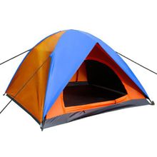 Палатка  кемпинговая 3-местная 1-слойная, цвет микс, 195*195*135
