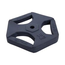 Диск обрезиненный с хватами Starfit BB-205 d-26 мм (10кг) темно-серый (1125685)