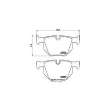 Колодки Тормозные Дисковые | Зад | Bmw 5 (E60) 525 I 10.2004 - 12.2009 <=> Bmw 5 (E60) 525 I 09.2003 - 03.2010 Brembo арт. P06033