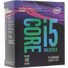 Процессор CPU Intel Core i5-8600K BOX (без кулера) 3.6 GHz   6core   SVGA UHD Graphics 630   1.5+9Mb   95W   8 GT   s LGA1151