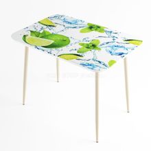 Стол обеденный Титан с фотопечатью на металлических ножках