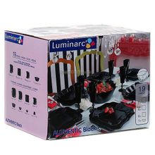 Столовый сервиз Luminarc AUTHENTIC BLACK ОТАНТИК БЛЭК E6196 (19 предметов)