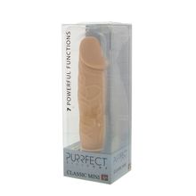 Телесный вибратор PURRFECT SILICONE CLASSIC MINI - 15 см. телесный