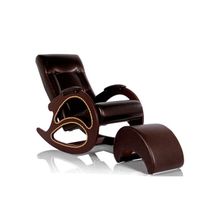 Кресло-качалка, модель 4 экокожа с банкеткой