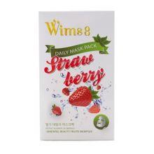 Маска с экстрактом клубники на нетканой основе Wims8 Strawberry Daily Mask 10шт