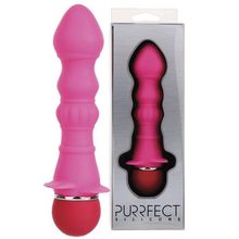 Dream Toys Розовый вибромассажер для анальной стимуляции PURRFECT SILICONE ANAL VIBRATOR PINK - 12,7 см. (розовый)