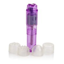 California Exotic Novelties Стимулятор с насадками Dr. Laura Berman Athena Waterproof Mini-Massager - 10 см. (фиолетовый)