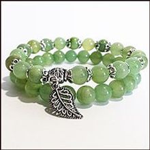 Набор браслетов из оникса "Нежность" (8 мм.). Авторская работа