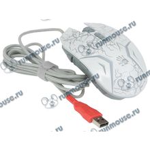 Оптическая мышь A4Tech "Bloody N50", 7кн.+скр., бело-серый, с рисунком (USB) (ret) [131809]