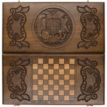 Нарды резные "Герб Армении" 60