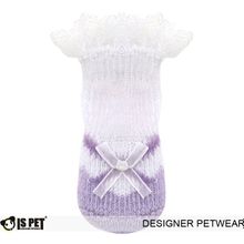 Носки для собак IS PET с бантом фиолетовые SC-0047 V