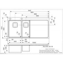 Мойка Reginox Nevada 30x18 LUX OKG Right (c box) L