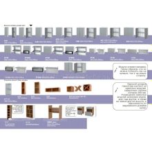 Кухня Бронкс прямая с пеналом и бокс-вставкой 2600мм (модульная)