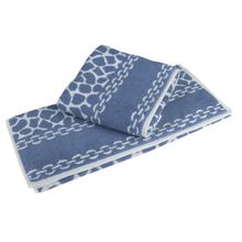 Махровое полотенце 70x140 "MARBLE", синий, 100% Хлопок