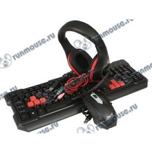 Комплект клавиатура + мышь Genius "GX Gaming KMH-200", черный (USB) + гарнитура (ret) [141357]